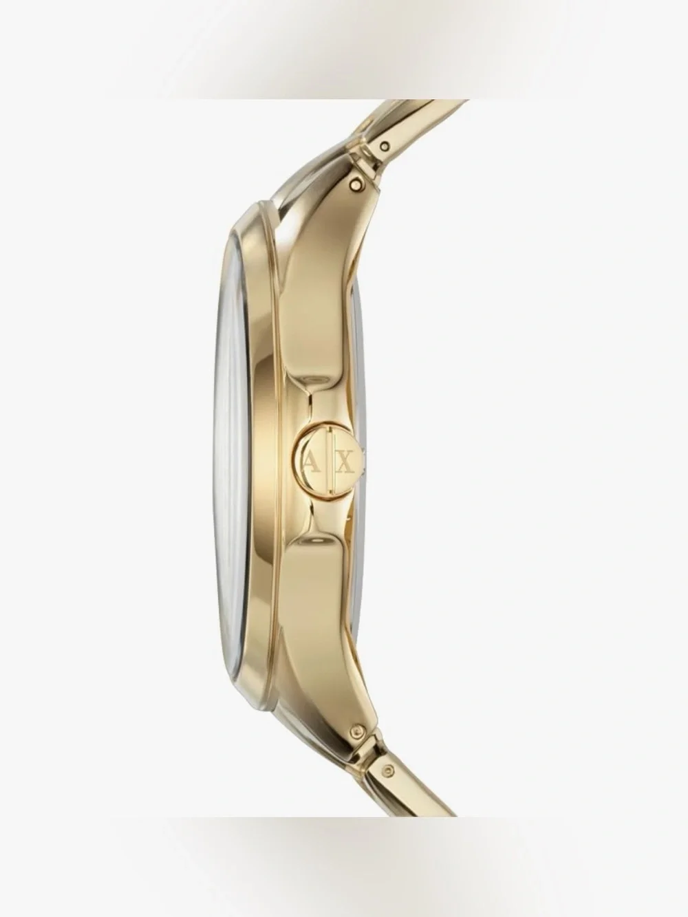 A|X Armani Exchange Men's Dress Watch,Three-Hand Stainless Steel Gold Watch